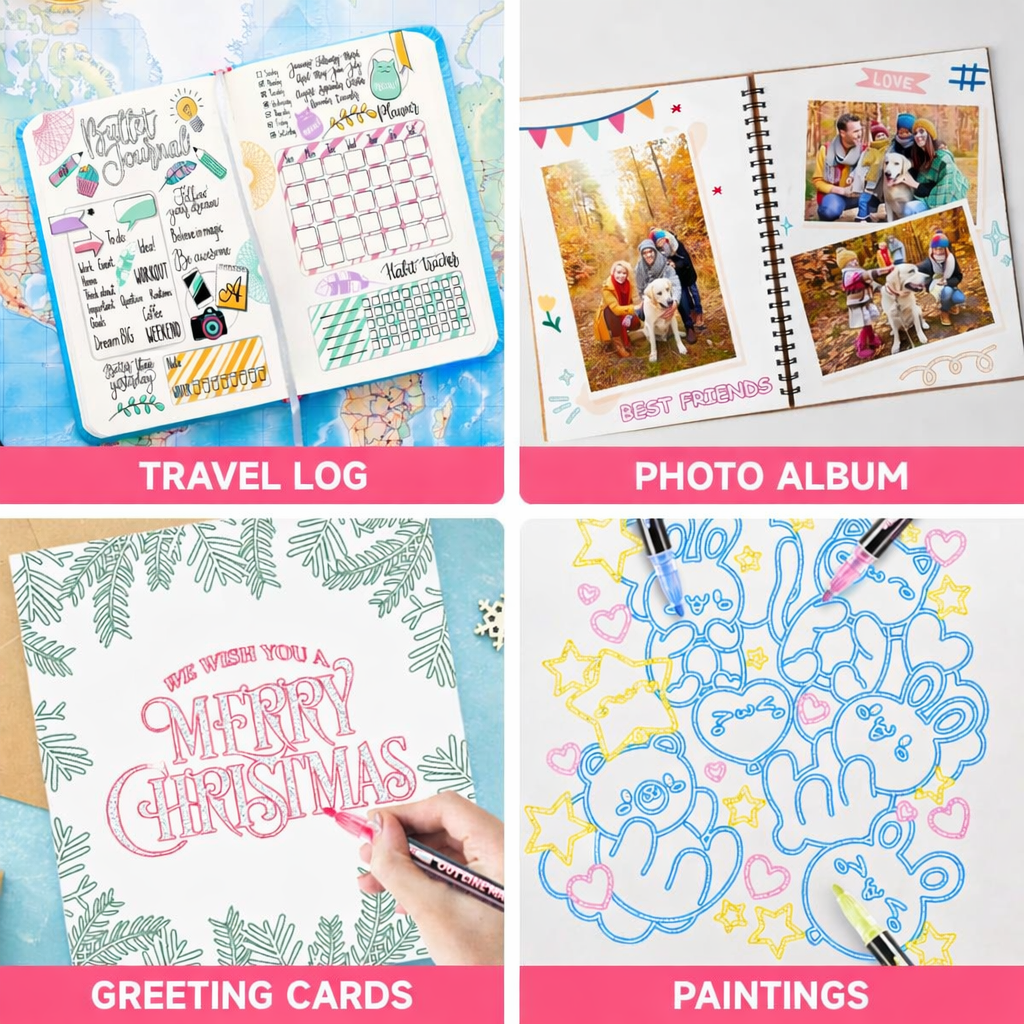 Outline Magic Markers | 12 Color Set