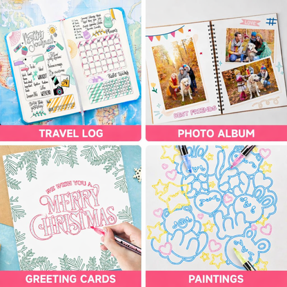 Outline Magic Markers | 12 Color Set